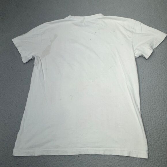 Chicago Bulls Shirt Men Medium White Abercrombie Fitch Crew Neck NBA Basketball - Picture 6 of 16